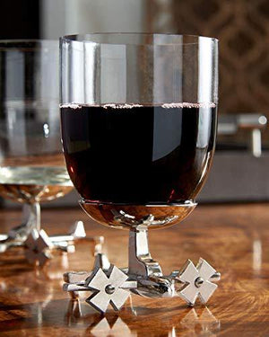 Airplane Wine Glass, Ideal For Flying Bartender, Pilot Award, Chrome Airplane Decor. - Le'raze by G&L Decor Inc
