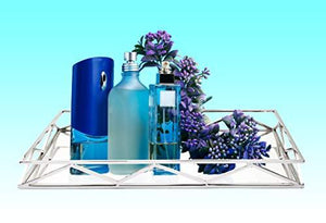 Mirrored Perfume Tray, Decorative Vanity Tray for Display, Perfume, Jewelry, Dresser and Bathroom, Elegant Mirror Tray - Le'raze by G&L Decor Inc