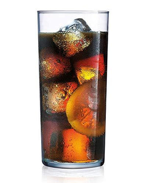 Elegant Drinking Glasses, 8 Highball Glasses (16oz) and 8 Rocks Glass (12oz), Set of 16 Durable Glass Cups — Lead-Free Clear Glassware Set - Le'raze by G&L Decor Inc