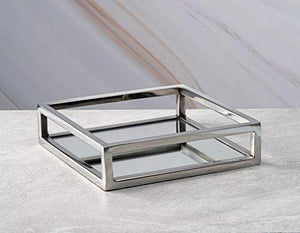 Le'raze Stainless Steel Mirror Trays… - Le'raze by G&L Decor Inc