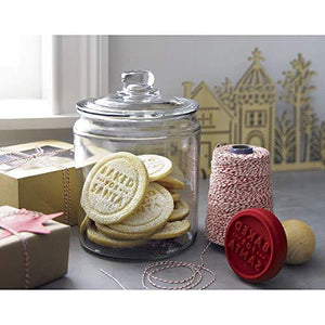 Premium Quality Glass Biscuit Jar with Air-tight lid for Preserving Dry Food, Cookies, Candies, Snacks and More, Clear Round Storage Container, with Customizable Chalkboard, 130 Ounces - Le'raze by G&L Decor Inc