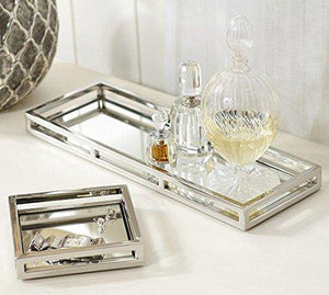 Le'raze Stainless Steel Mirror Trays… - Le'raze by G&L Decor Inc