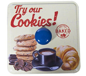Kitchen Food Storage Tin Cookie, Tea, Sugar, Cupcakes Box With Window 5.75"H - Le'raze by G&L Decor Inc