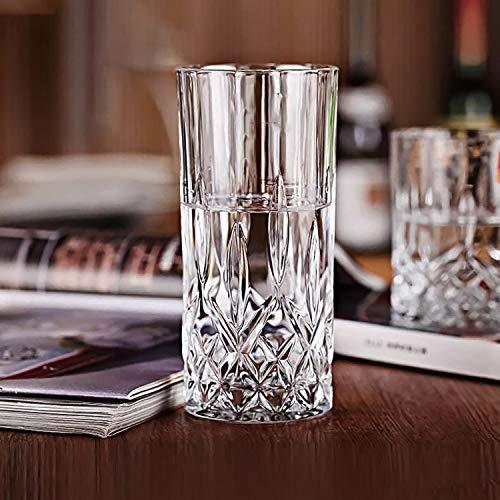 12oz Clear Highball Glasses Set of 6 for Beer, Juice, Mixed Drinks,  Cocktails (2 x 5 In)