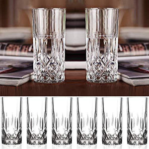 Old Fashioned Glasses, Perfect for serving scotch, whiskey or mixed drinks Crystals Drinking Glasses [Set of 6] for Water, Juice, Beer, Wine, and Cocktails - Glassware Set - Le'raze by G&L Decor Inc