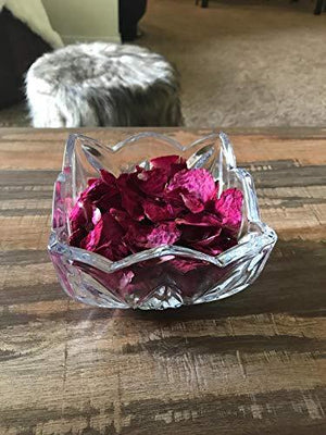 Square Crystal Bowl, Decorative 6” Elegant Dish, Great for Serving Dessert, Salad, Snack, & Fruit, Ideal for Home, Party, Wedding Décor, Candy Dish - Le'raze by G&L Decor Inc