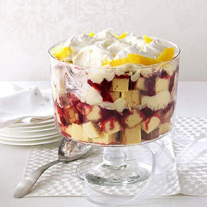 Clear Glass Footed Trifle Centerpiece Bowl Trifle Pedestal Dessert Bowl - Le'raze by G&L Decor Inc