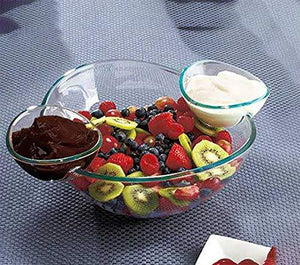Acrylic Chip and Dip Serving Set with Serving Tray, Great for Chips, Dips, Appetizer, Fruit Bowl, Salad and Snack - Le'raze by G&L Decor Inc