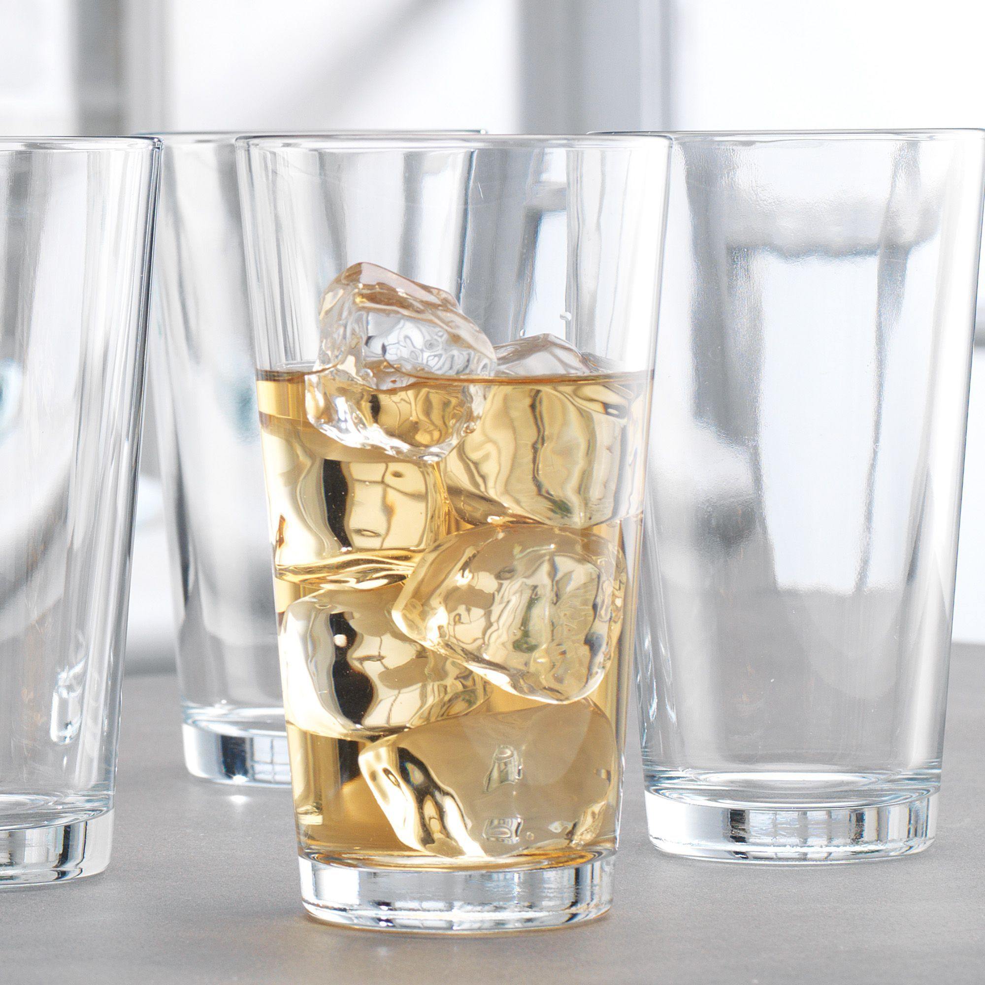 Attractive Highball Glasses Clear Heavy Base Tall Beer Glasses