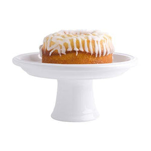 White Cake Stand, Elegant Tier Cake Pedestal Stand - Desert Serving Tray for Birthday, Wedding Party and Events, 13" - Le'raze by G&L Decor Inc