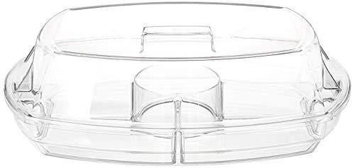 Ice Chilled Condiment Server Caddy - 5 Compartment Serving Tray for Salad and Appetizers - Le'raze by G&L Decor Inc