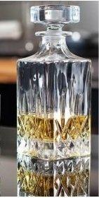 Elegant Crystal Whiskey and Wine Decanter Bar Set. Irish Cut 7 Piece Set Liquor Decanter 450ml. 6 Tulip-shaped 2oz Shot Glasses - Le'raze by G&L Decor Inc