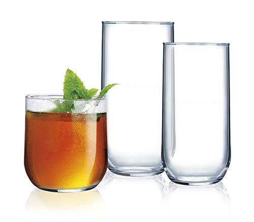 Everyday Drinking Glasses Set of 8 Drinkware Kitchen Glasses for Cockt - Le' raze by G&L Decor Inc