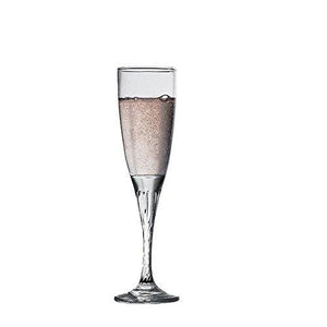 Crystal Champagne Toasting Flutes, Elegant Champagne Glasses with Twist Design Ideal for Wedding, Party Essentials, Wine Gifts – Set of 2 Stemmed Glass Flutes - Le'raze by G&L Decor Inc