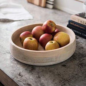 Wooden Salad Bowl for Mixing and Serving, Acacia Wood Serving Bowl for Fruits or Salads – 12-inch Round - Le'raze Decor