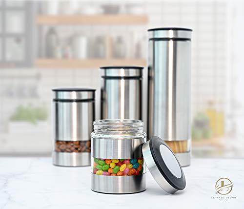 Le'raze FOOD STORAGE CONTAINERS for Kitchen Counter with MARKER, LABEL -  Le'raze by G&L Decor Inc