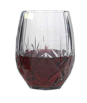 Elegant Stemless Wine Glasses (Set of 4) for Red or White Wine - Le'raze by G&L Decor Inc