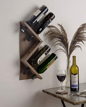 Le'raze Wall Mounted Wood Wine Rack - Le'raze Decor