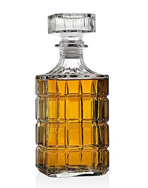 Le'raze Elegant 7-piece Whiskey Decanter & Whisky Glasses Set, Includes Crystal Whiskey Decanter with Ornate Stopper & 6 Exquisite Cocktail Glasses - Le'raze by G&L Decor Inc