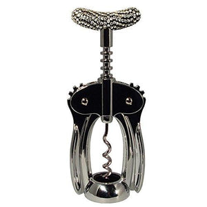 Premium Luxury Corkscrew Bottle Opener for Wine, Silver, Genuine Swarovski Crystals, Easy Cork Removal, Packaged in Gift Box for Special Occasion. Enhance Your Fine Dining Experience Now! - Le'raze by G&L Decor Inc