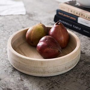 Elegant Wooden Salad Bowl for Mixing and Serving, Acacia Wood Serving Bowl for Fruits or Salads – 10-inch Round - Le'raze by G&L Decor Inc