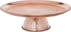 Elegant Copper Cake Stand, 12' Cake Pedestal Stand - Desert Serving Tray for Birthday, Wedding Party and Events - Le'raze by G&L Decor Inc