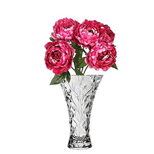 Le'raze Elegant Glass Vase for Flowers, Home Decor or Wedding Centerpiece | 11" Decorative Crystal Flower Vase - Le'raze by G&L Decor Inc