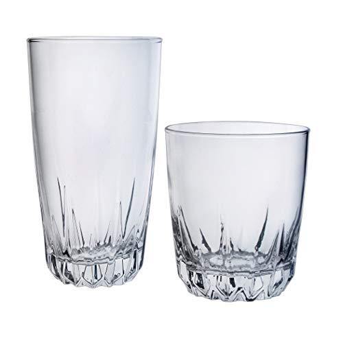 Le'raze Set of 6 Can Shaped Drinking Glass Cups - 16oz.