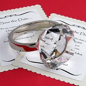 Sparkling Crystal Diamond Paperweight Ring With beautiful Big Diamond Jewel - Le'raze by G&L Decor Inc