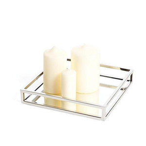 Square Mirrored Napkin Holder, Stainless Steel Fancy Flat Napkin/towel Holder For Kitchen Or Dining Room - Le'raze by G&L Decor Inc