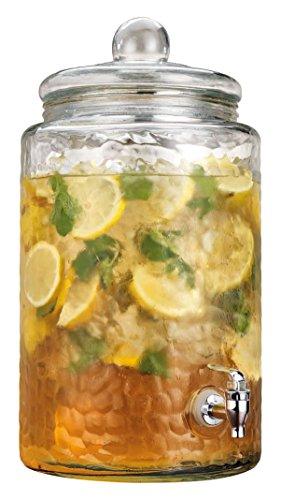 Home Essentials & Beyond Mason Jar Drink Beverage Dispenser With Easy Flow Spigot Clear For Iced Coffee, Tea, Lemonade, Water For Picnics Parties Bbq 3 Gallon Clear Glass - Le'raze by G&L Decor Inc