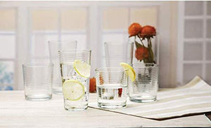 Set of 12 Durable Drinking Glasses | Glassware Set Includes 6-17oz Highball Glasses 6-13oz DOF Glasses | Heavy Base Glass Cups for Water, Juice, Beer, Wine, and Cocktails - Le'raze by G&L Decor Inc