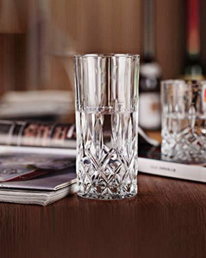 Le'rze Posh Collection Glass Drinking Glasses Set, Set of 6, Special E - Le' raze by G&L Decor Inc