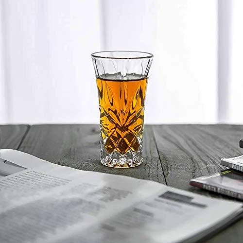 [Set of 6] Heavy Base Shot Glass Set, 2-Ounce Shot Glasses for Scotch, Whiskey, Tequila, or Vodka, 6-Pack - Le'raze by G&L Decor Inc