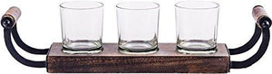 Le'raze Votive Candle Centerpiece, Decorative Wood Candle Holder Center Piece for Living Room, Dinning Room, Table Decor, Mantel and Wedding – 4 Piece Rustic Candle Holder - Le'raze by G&L Decor Inc