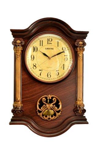 ThreeStar Fabulous Antique Linseng 22x15 Brown Polyresin Wall Clock - Le'raze by G&L Decor Inc