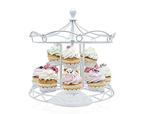 Carousel Cupcake Holder Stand White good For Party Tier Or Display - Le'raze by G&L Decor Inc