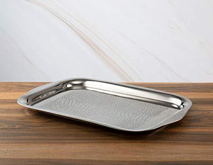 Elegant Serving Tray, Whiskey Tray Ideal For Bathroom Tray, Perfume Tray, Bar Tray, Coffee Table Tray and Vanity Tray - Stainless Steel Tray - Le'raze by G&L Decor Inc