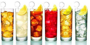 Heavy Base Highball Glasses︱Durable Drinking Glasses 16 ounce︱Glass Cups for Water, Juice, Beer and Cocktails | Set of 4 Tall Bar Glasses - Le'raze Decor