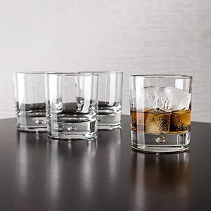 Classic Stylish 10 oz Durable Whiskey Glasses, Bubble Tumbler Cups, Set Of 4 Drinking Glasses - Premium Quality - Perfect For Water, Scotch, Bourbon, Cognac, Cocktails, etc.… - Le'raze by G&L Decor Inc