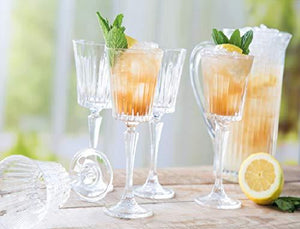 Crystal Highball Drinking Glasses for Water, Juice, Beer, Wine, and Cocktails. - Le'raze by G&L Decor Inc