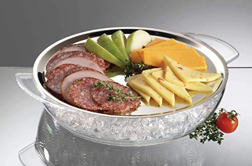Acrylic Salad and Appetizer Platter on Ice- Chilled Condiment Server - Le'raze by G&L Decor Inc
