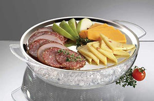 Acrylic Salad and Appetizer Platter on Ice- Chilled Condiment Server - Le'raze Decor