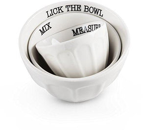 Kitchen Nesting Prep Bowls, Set of 3 for Mixing and Serving, Salads, Cereal, Soup, Ice Cream, Pasta and Fruits - Everyday Bowls - Made of Matte White Stoneware - Le'raze by G&L Decor Inc