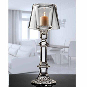 Le'raze Glass Candle Holder, 14” Votive Candle Lamp, Decorative Candle Lantern, Candlestick Table Lamp for Home Decor, Centerpiece, Gifts - Le'raze by G&L Decor Inc