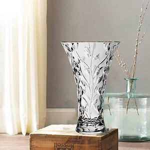Le'raze Elegant Glass Vase for Flowers, Home Decor or Wedding Centerpiece | 11" Decorative Crystal Flower Vase - Le'raze by G&L Decor Inc
