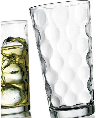 Tall Water Juice Drinking Glasses Set of 6