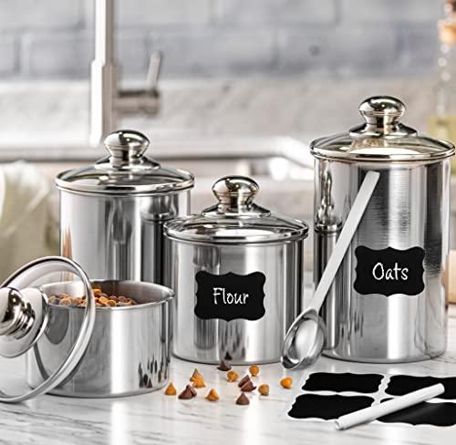 Le'raze FOOD STORAGE CONTAINERS for Kitchen Counter with MARKER