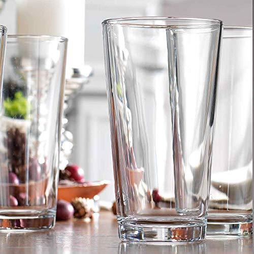 Set of 16 Heavy Base Ribbed Durable Drinking Glasses Includes 8 Cooler - Le' raze by G&L Decor Inc