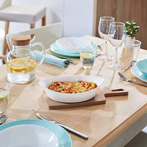 Luminarc Smart Cuisine N3083 Oval Dish 32 x 20 cm White - Le'raze by G&L Decor Inc